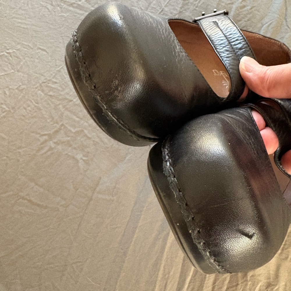 Dansko Black Leather Mary Jane Clog - Picture 9 of 16